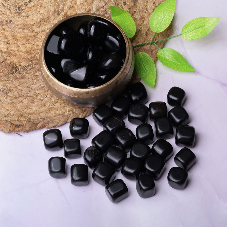 Black Tourmaline Crystal for Healing, Tumbled Black Tourmaline