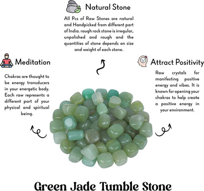 Green Jade Crystal Tumbled Stone for Healing - Orgonitecrystals