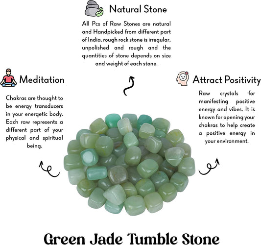 Green Jade Crystal Tumbled Stone for Healing - Orgonitecrystals
