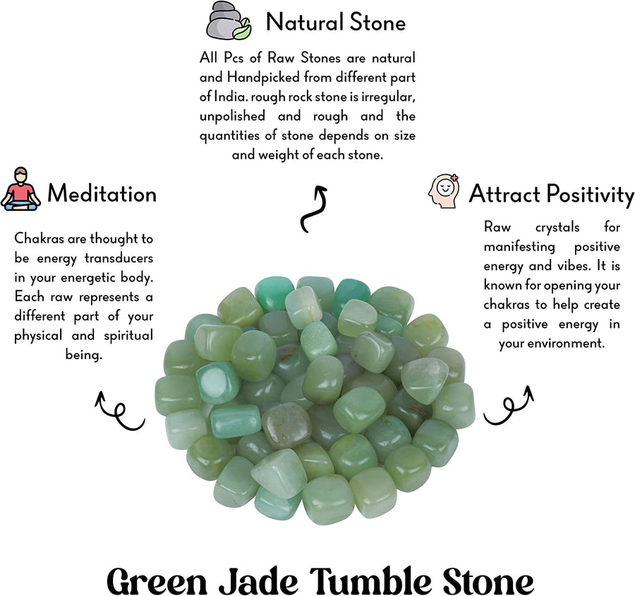 Green Jade Crystal Tumbled Stone for Healing - Orgonitecrystals