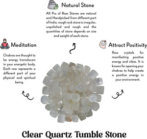 Tumbled Clear Quartz Crystal Crystal for Healing & Meditation - Orgonitecrystals