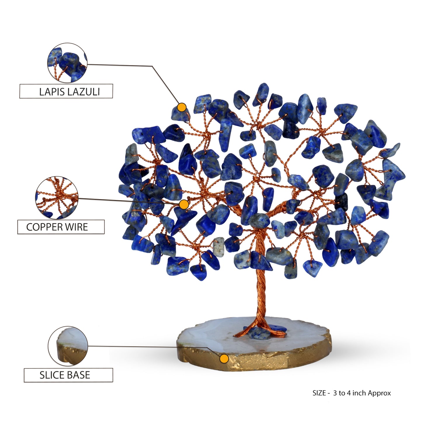 Lapis Lazuli Slice Base Tree