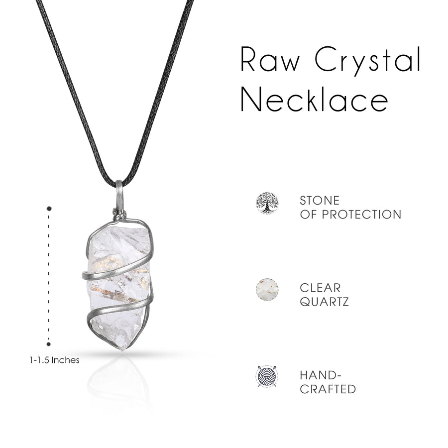 Clear Quartz Clarity Necklace - Raw and Refined