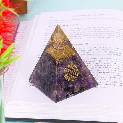 Amethyst Orgonite Pyramid