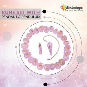 Rose Quartz Divination Rune Set