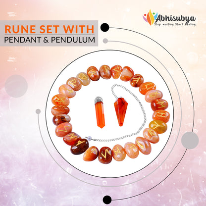 Carnelian Rune Set