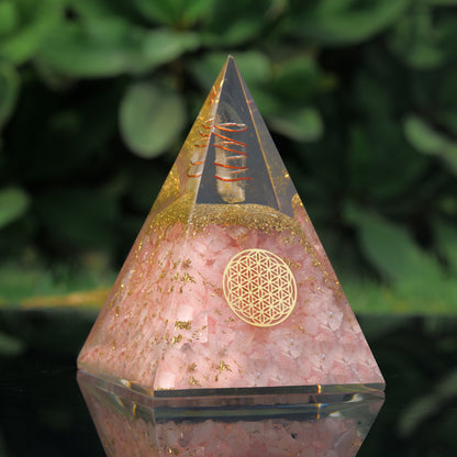 Rose Quartz Orgonite Pyramid