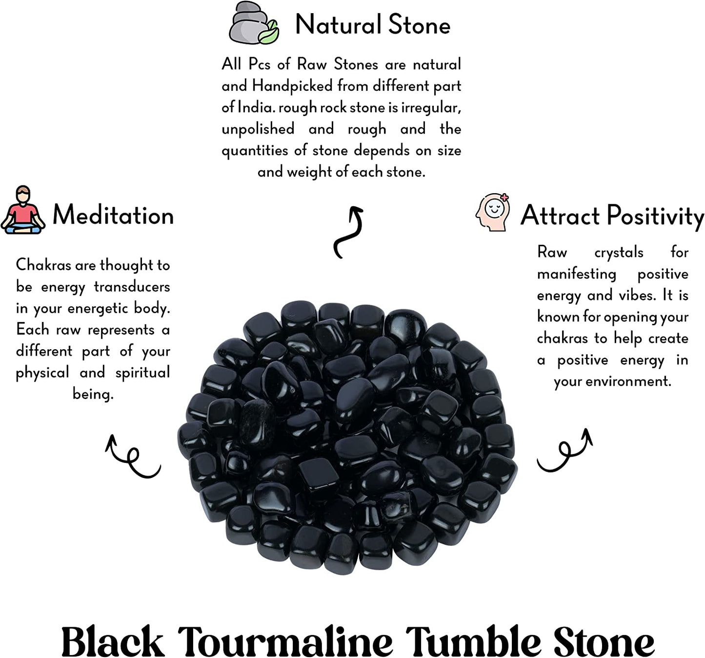 Black Tourmaline Crystal for Healing, Tumbled Black Tourmaline - Orgonitecrystals