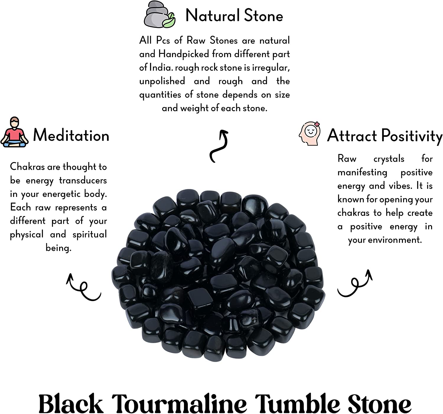 Black Tourmaline Crystal for Healing, Tumbled Black Tourmaline - Orgonitecrystals