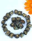 Labradorite Elder Futhark Rune Set