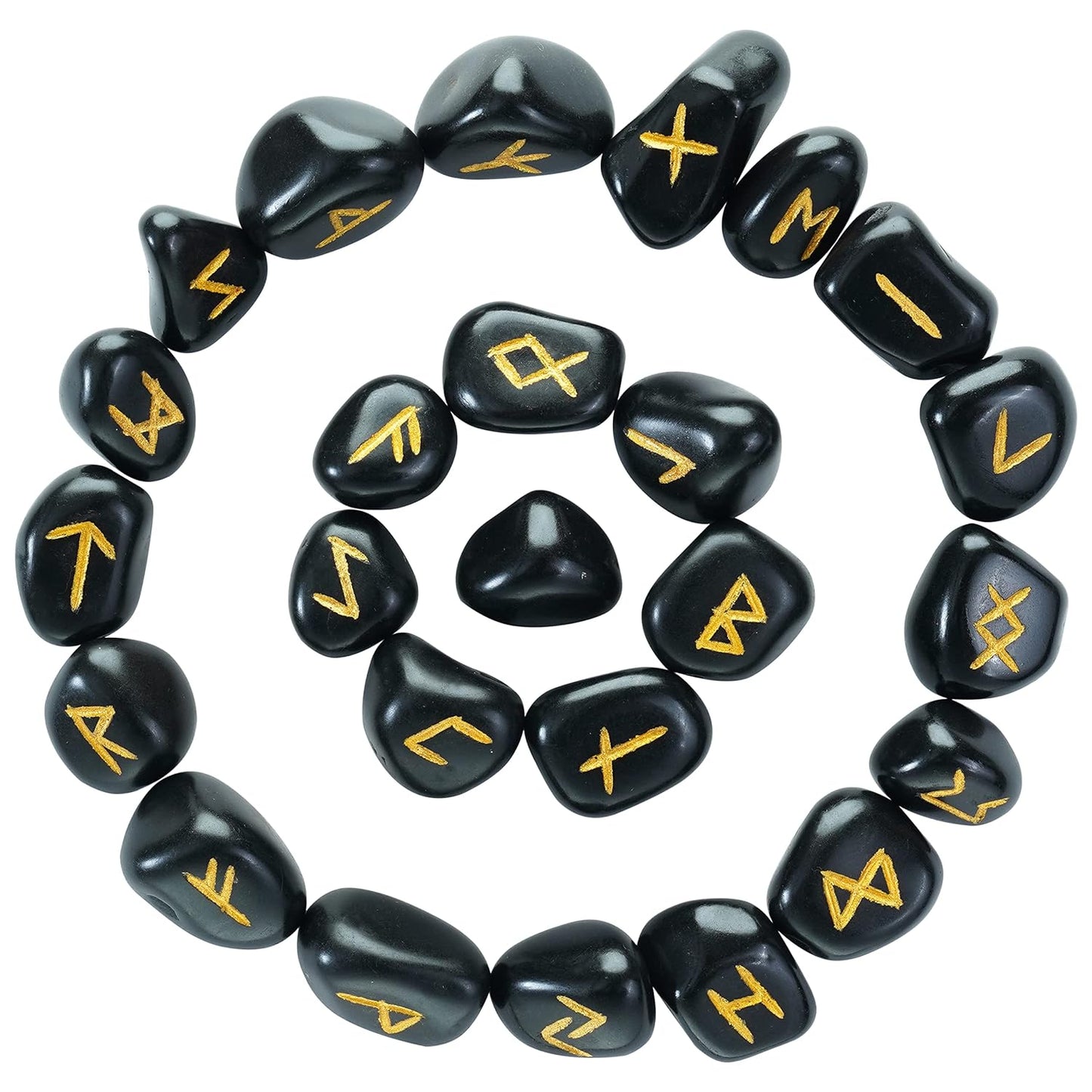 Black Tourmaline Rune Set