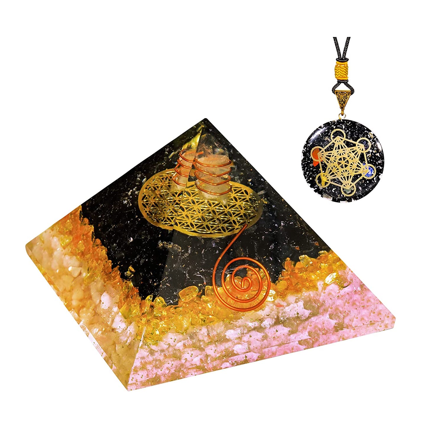 Triple Protection Orgone Pyramid for Positive Energy & Healing