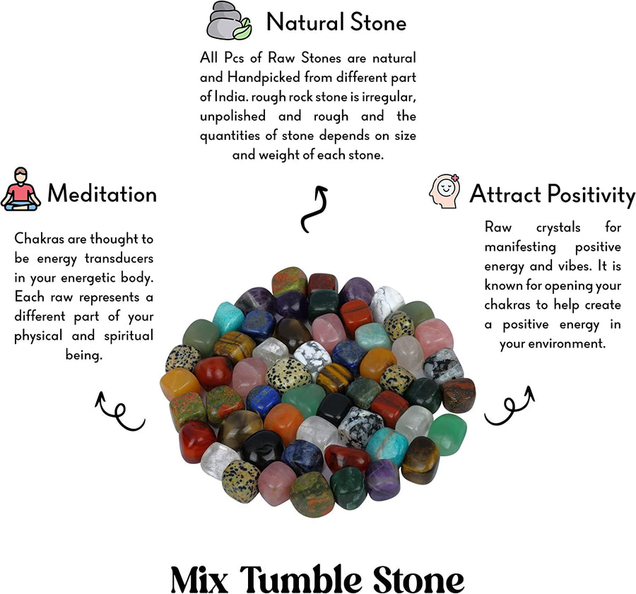 Tumbled Crystal Assorted Stones for Chakra Healing