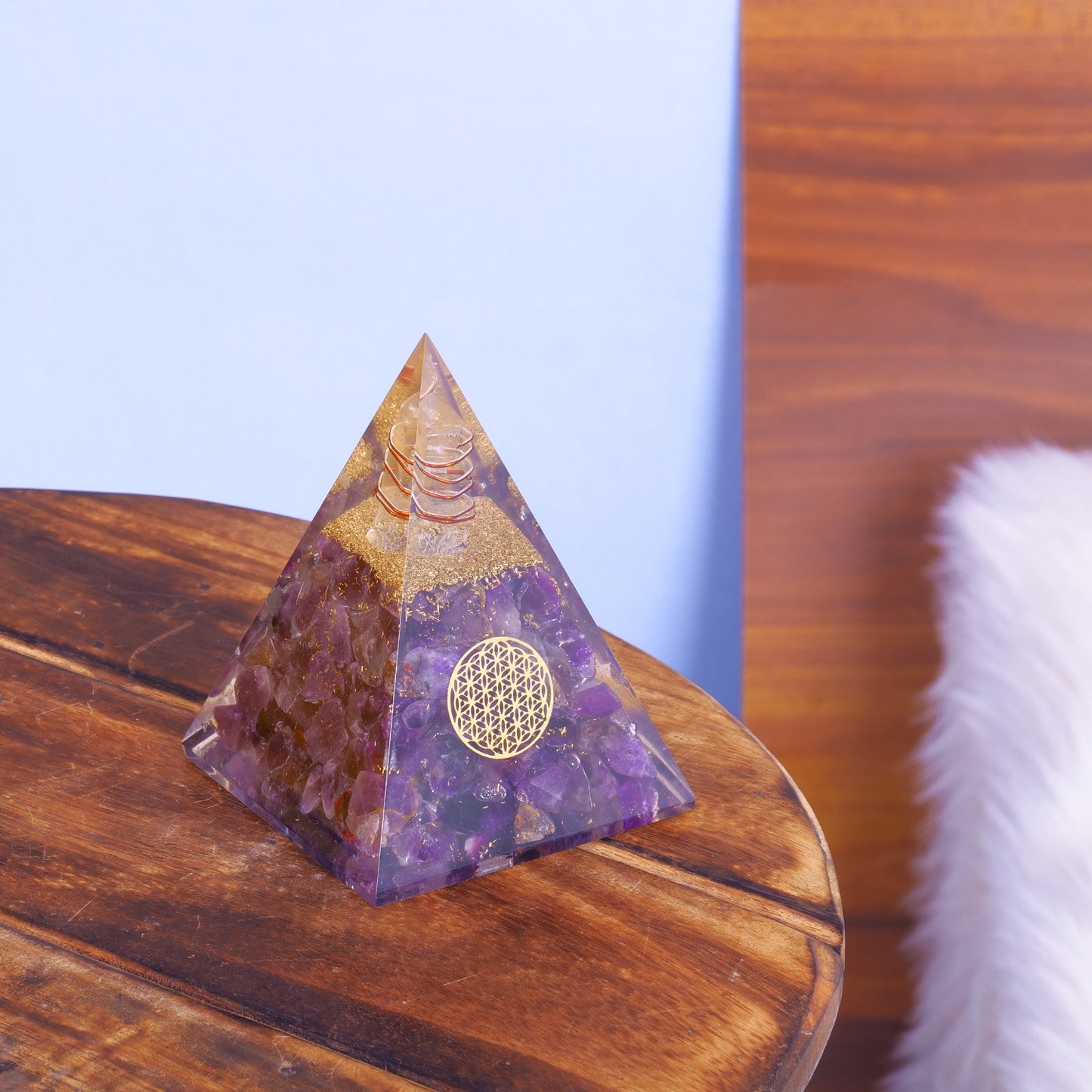 Amethyst Orgonite Pyramid