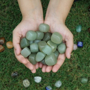 Green Jade Tumbled Stone (1 lb Pack)