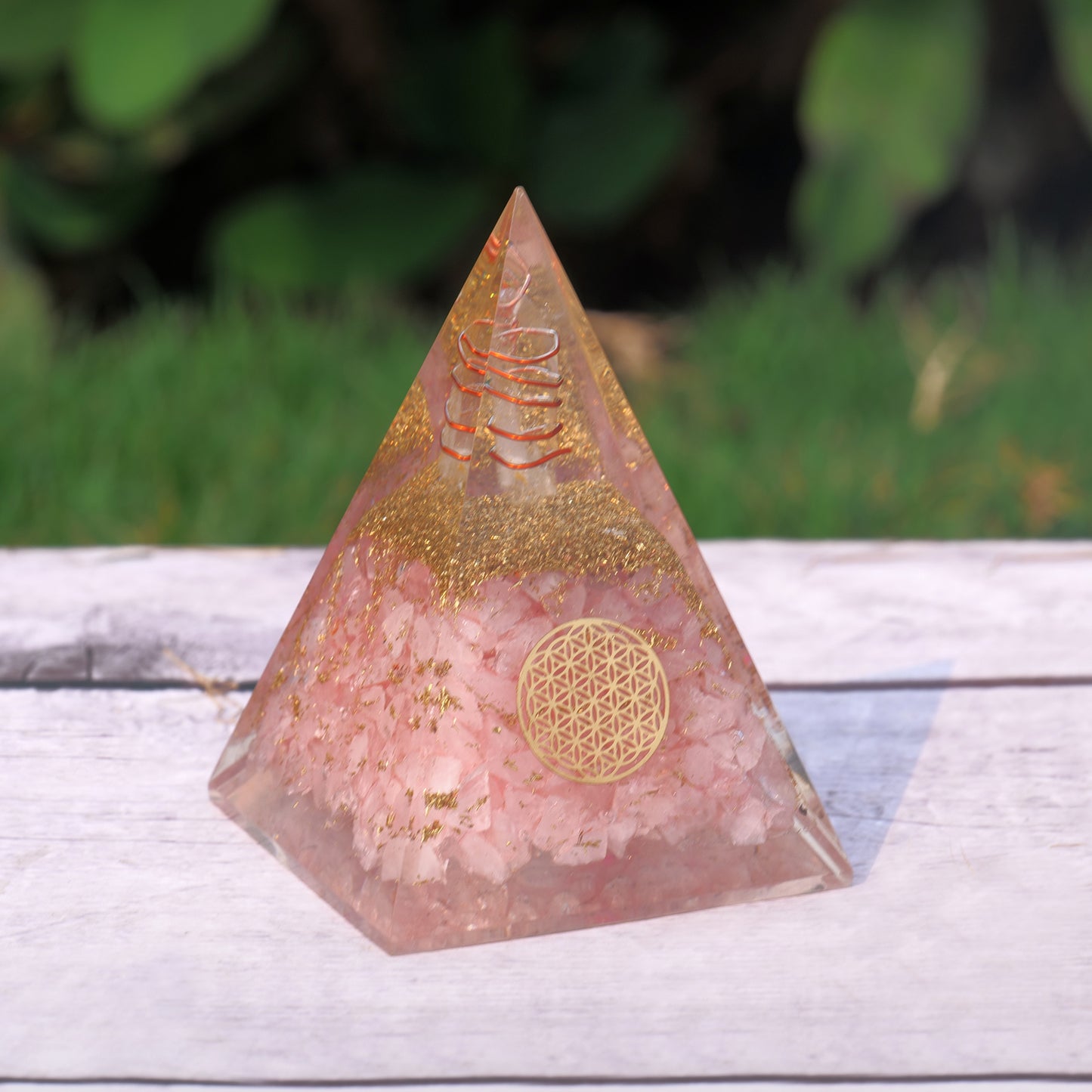 Rose Quartz Orgonite Pyramid