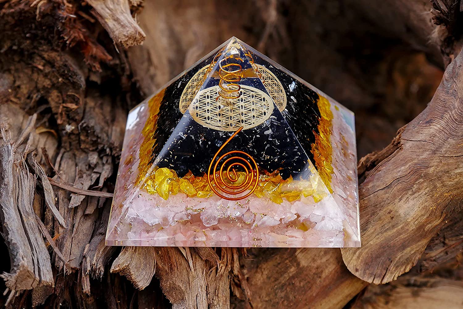 Triple Protection Orgone Pyramid for Positive Energy & Healing