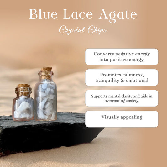 Blue Lace Agate Crystal Chips