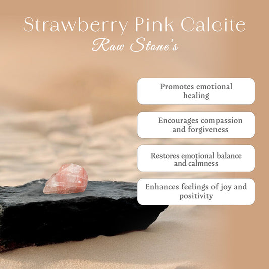 Strawberry Pink Calcite Raw Stone