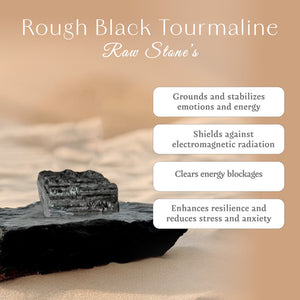 Rough Black Tourmaline Raw Stone