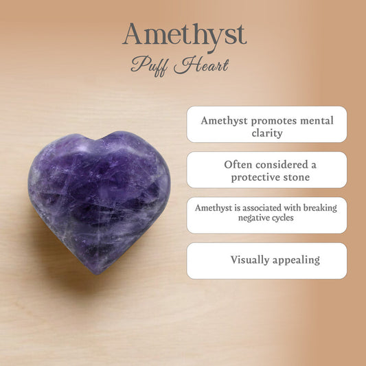 Amethyst Puff Heart