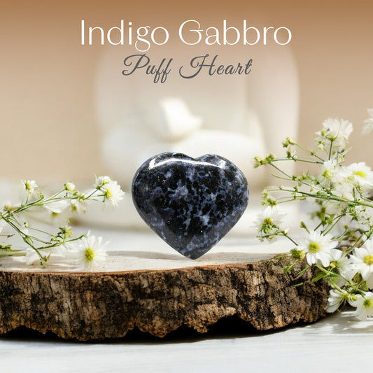 Indigo Gabbro Puff Heart