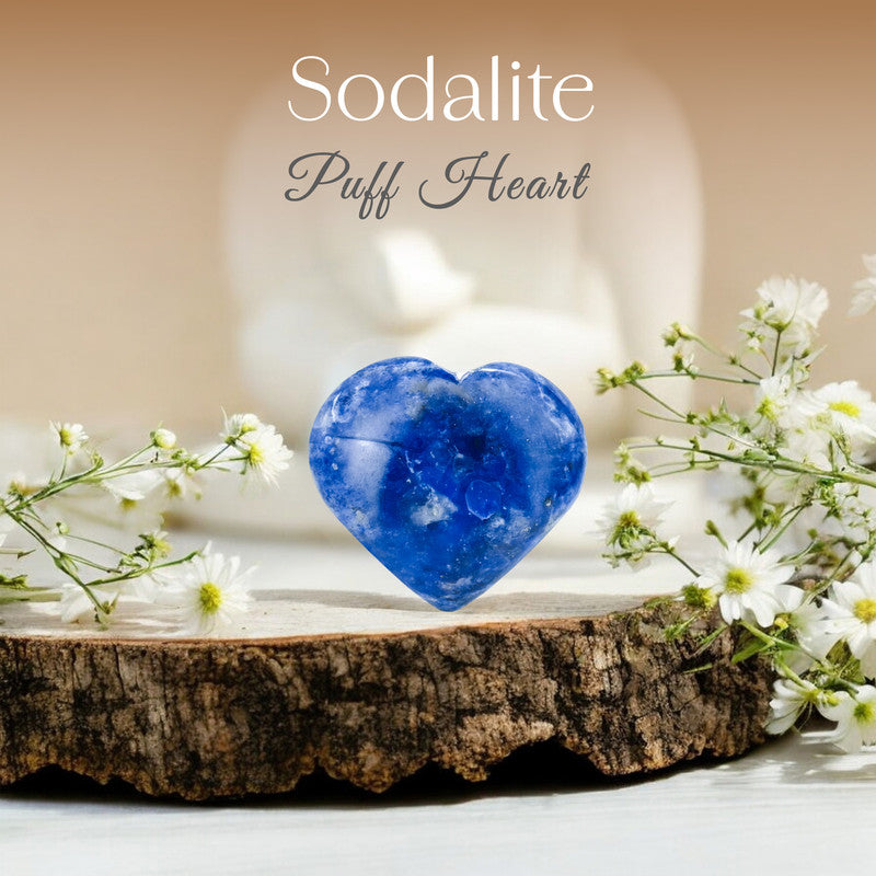 Sodalite Puff Heart