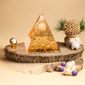 Citrine Orgone Crystal Pyramid