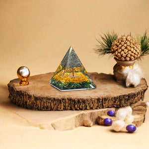 Green Aventurine and Citrine Orgone Pyramid