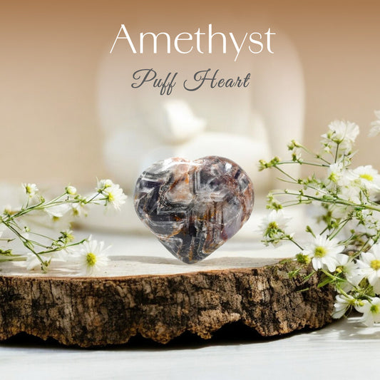 Amethyst Chevron Puff Heart