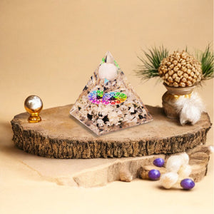 Rainbow Moonstone Orgone Crystal Pyramid