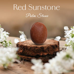 Red Sunstone Palm Stone