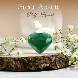 Green Aventurine Puff Heart