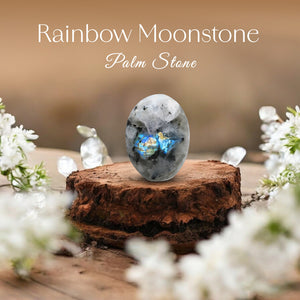 Rainbow Moonstone Palm Stone