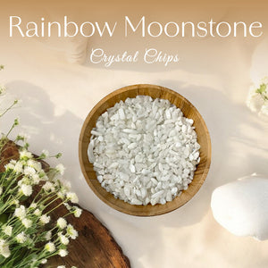 Rainbow Moonstone Crystal Chips