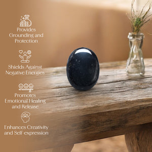 Black Obsidian Palm Stone