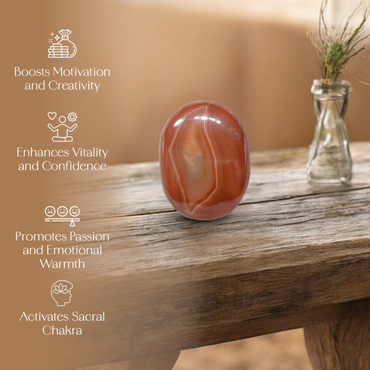 Carnelian Palm Stone