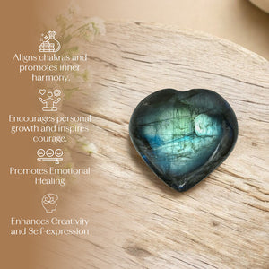 Labradorite Puff Heart