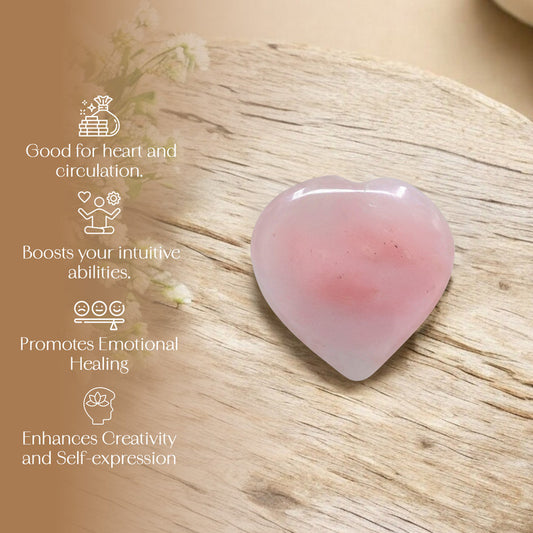 Rose Quartz Puff Heart