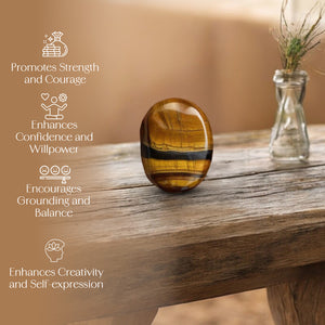 Tiger Eye Palm Stone