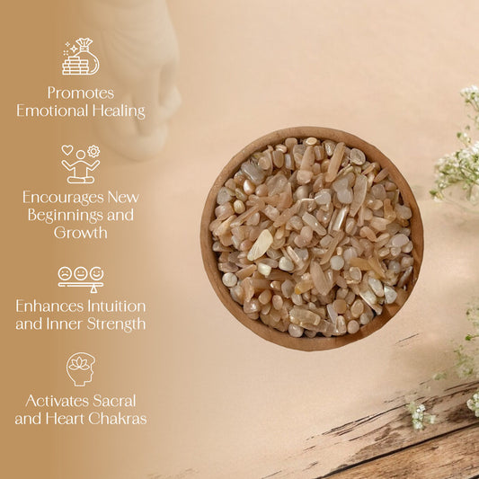 Peach Moonstone Crystal Chips