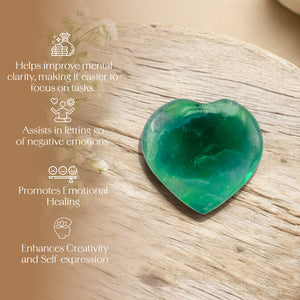 Green Fluorite Puff Heart