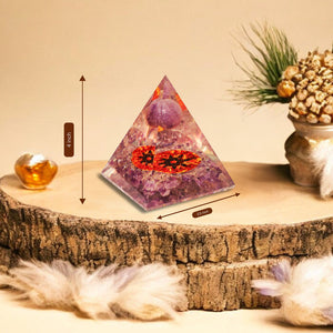 Amethyst Orgone Crystal Stone Pyramid
