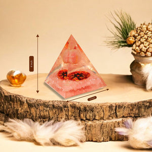 Rose Quartz Orgone Crystal Pyramid
