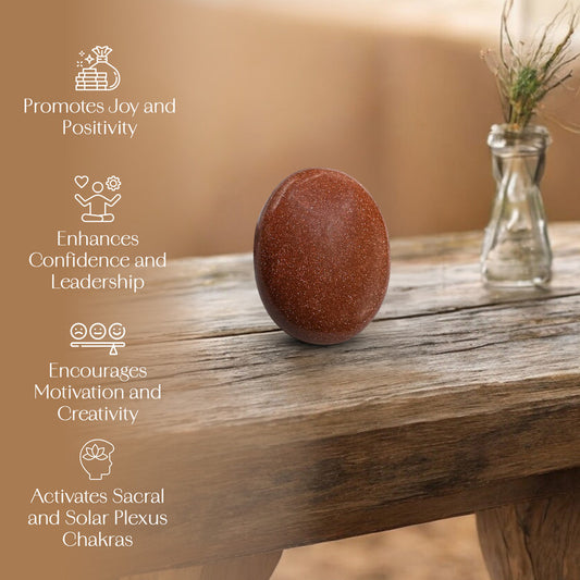 Red Sunstone Palm Stone