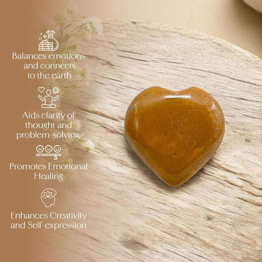 Yellow Jasper Puff Heart