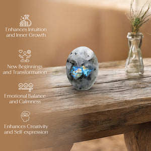 Rainbow Moonstone Palm Stone