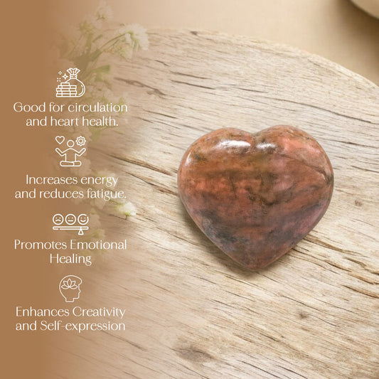 Rhodonite Puff Heart