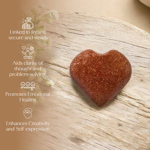 Red Goldstone Puff Heart
