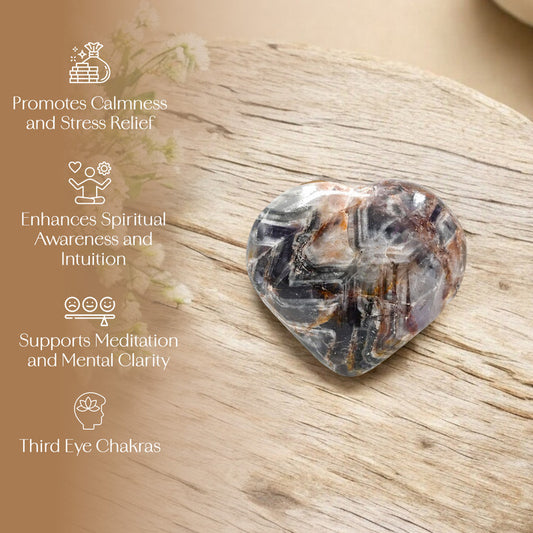 Amethyst Chevron Puff Heart